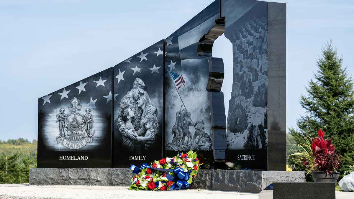 Wreaths Across America monument back